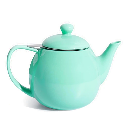 Sweese Teapots for Tea, 27 oz Porcelain Tea pot with Removable Stainless Steel Infuser, Tea Pots for Loose Tea - Mint Green