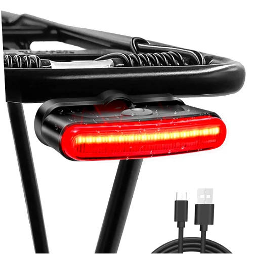 G2FS LITH 150 lm Rechargeable Bike Tail Light, IPX6 Waterproof Bicycle Rear Cycling 220° Wide Visible Safety Flashlight, 5 Light Mode for Adult Kid Men Women Road Mountain Accessories for Night Ride