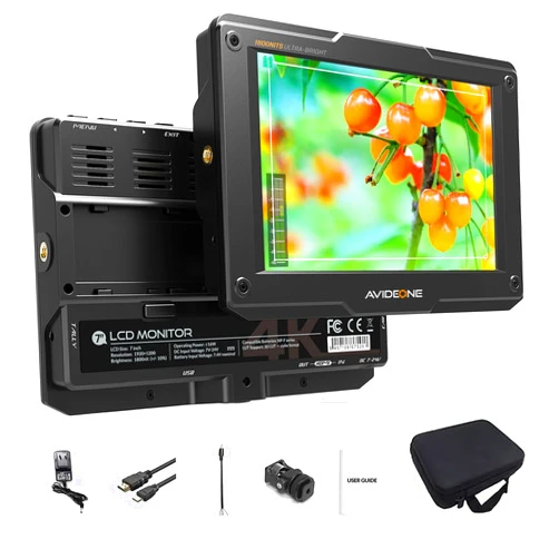 AVIDEONE 7'' DSLR Camera Field Monitor 1920x1200 IPS Full HD, 4K Video Monitor with 1800nits Ultra Brightness