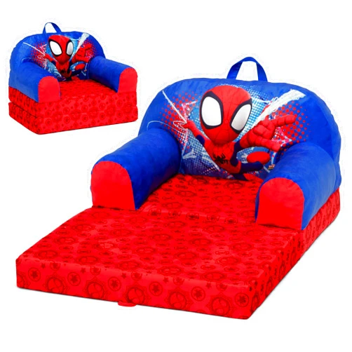 Delta Children - Spidey and His Amazing Friends Cozee Buddy Flip-Out Kids Chair, Red