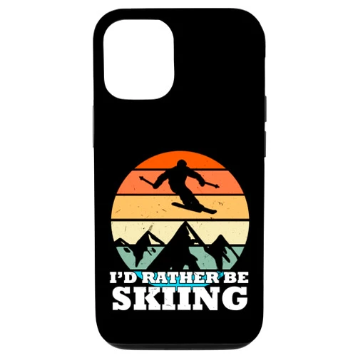 Skifahrer Skifahren und Skitour Ski Geschenk Co Ich wäre lieber Skiing - Freerider Skier Ski Touring Ski Case for iPhone 12/12 Pro