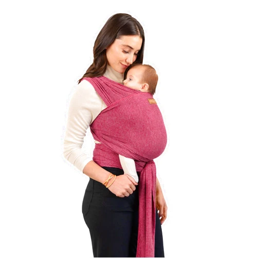Moby Wrap Baby Carrier | Waffle Knit | Baby Wrap Carrier for Newborns & Infants | #1 Baby Wrap | Baby Gift | Keeps Baby Safe & Secure | Adjustable for All Body Types | Desert Rose