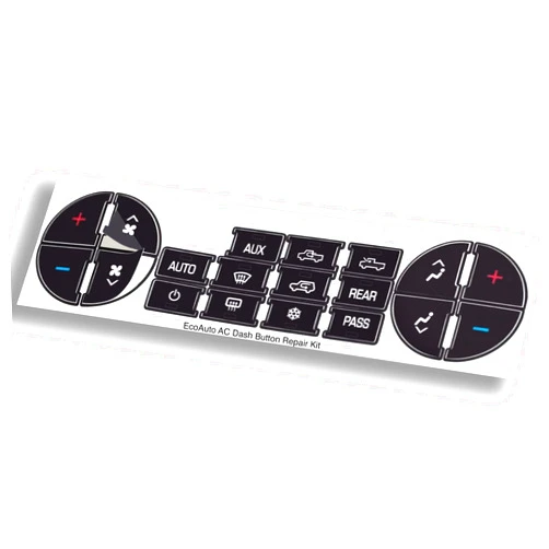 EcoAuto AC Dash Button Repair Kit for Select GM Vehicles - Fix Ruined Faded A/C Controls Premium Design & Made in USA (1 Pack)
