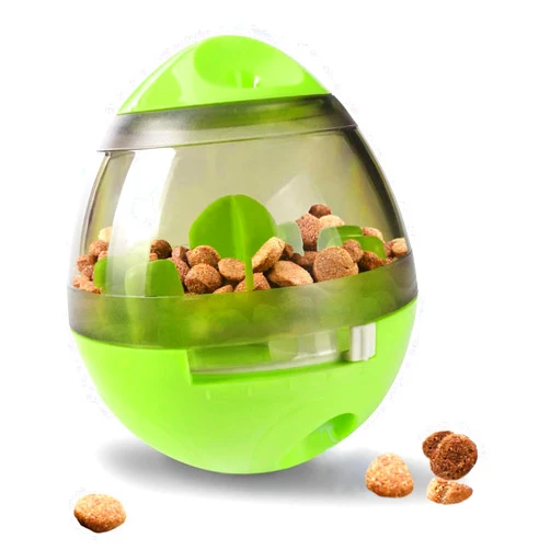 SunGrow Puppy, Small Dog Breeds, and Cat Treat Ball, Slow Pet Feeder, Boredom Buster, Adjustable Food Dispenser, Ends Naughty Chewing and Bloat, Encourages Exercise, Interactive Puzzle Feeder, 4.6”