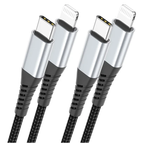 PEAKLIFT 6FT USB C to Lightning Cable, 2-Pack Braided iPhone Charger Cord USB-C 6 Foot USBC to Lightning Cable for iPhone 14 13 12 11 Pro Max Mini 10 8 7 Plus XR XS SE, AirPods Max (Apple MFi Certified, 2M)