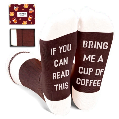 Zmart Women Gifts for Drink Lovers - Wine Coffee Lover Socks, Drinking Gifts for Her