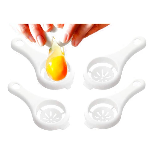 ROTDAM 4PCS Egg Separator Egg Yolk White Separator White Egg Separator Tool Egg Cutter Kitchen Gadgets