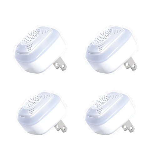 OWLTRA OW-5 Ultrasonic Rodent Repellers 4 Pack, Effectively Repel Rodents While 100% Silent & Safe to Humans and Non-Rodent Pets, White