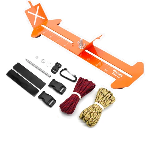 PSKOOK Paracord Bracelet Jig Kit Paracord Tool Kit Adjustable Length Weaving DIY Craft Maker (Orange)