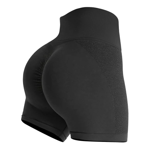 Buauty Gym Shorts Women, Seamless Yoga Workout Shorts, High-Waisted 3.6'' Scrunch Butt Booty Lifting Athletic Running Shorts
