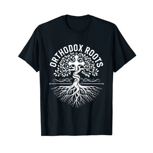 Orthodox Church Religious Kids Men Women Tees Orthodox Roots Cross Tree of Life Christian T-Shirt