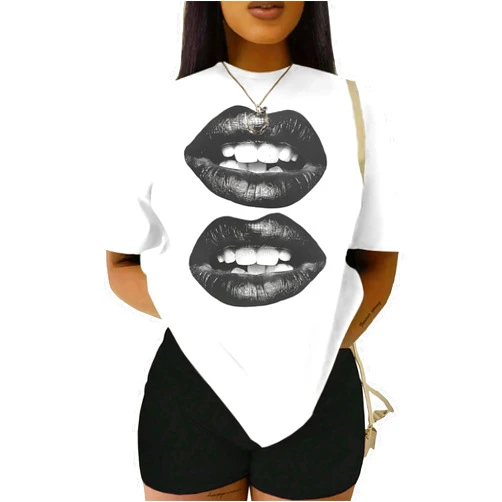 Hilinker Women's Oversized Graphic Tee Funny Cute Tops Summer Casual Loose Short Sleeve T Shirt