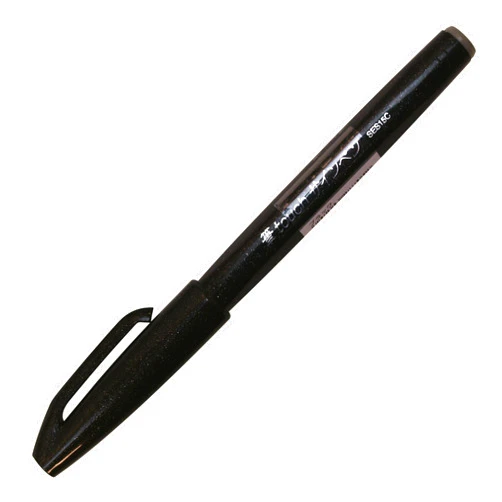 Pentel Fude Touch Sign Pen, Black, Felt Pen Like Brush Stroke (SES15C-A)