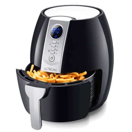 Ultrean Air Fryer, 4.2 Quart Electric Hot Airfryer Oven Oilless Cooker with LCD Digital Screen and Nonstick Frying Pot, UL Certified, 1-Year Warranty, 1500W (Black)