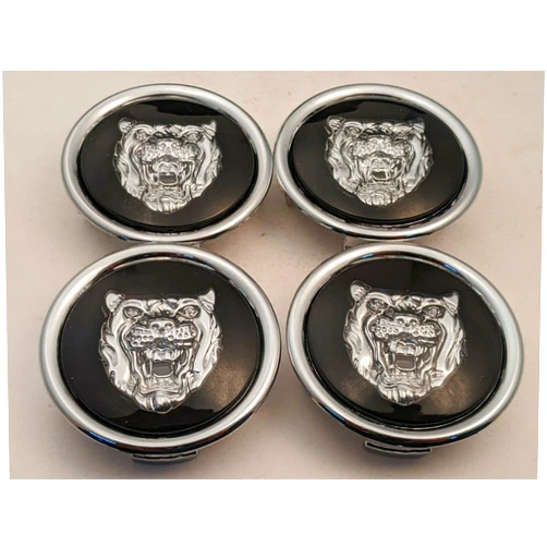 Generic, Black Background Emblem Center Hub Cap Set of 4 Fits Jaguar 1988-2012 MXD6249CA, MNA6249CA