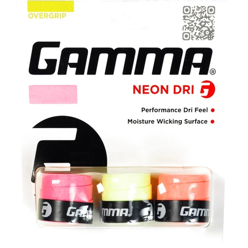 GAMMA Sports Neon Tac, Neon Dri, Neon Safari Tennis Over Grip, High Performance, Badminton, Pickleball, Racquet Sports OG, Moisture Wicking Surface