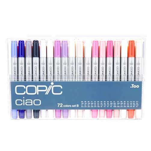 Copic I72B Ciao Markers Set B, 72-Piece