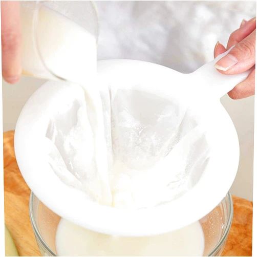 MESH-NK123 Sieve mesh, Soy Milk Strainer 100 Mesh Ultra-fine Nylon Filter Mesh Bag Honey Juice Sieve with Handle Tea Coffee Colander Kiten Tool