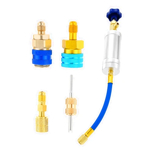 gohantee AC Oil Injector Kit for R1234YF R134A R410A Refrigerant System, Oil Filling Syringe with Female 1/4