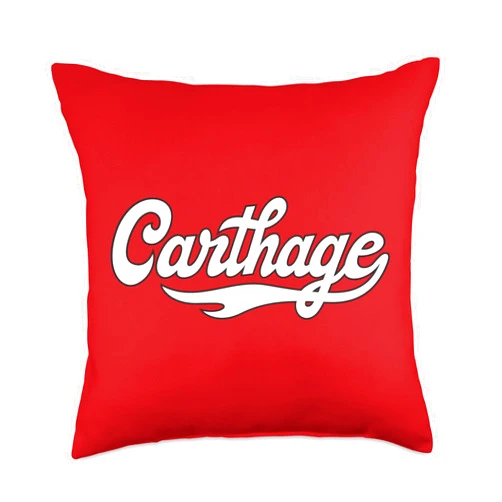 Carthage College Fan Gear - Steve State Carthage College Classic Athletic Script Throwback Vintage Throw Pillow, 18x18, Multicolor