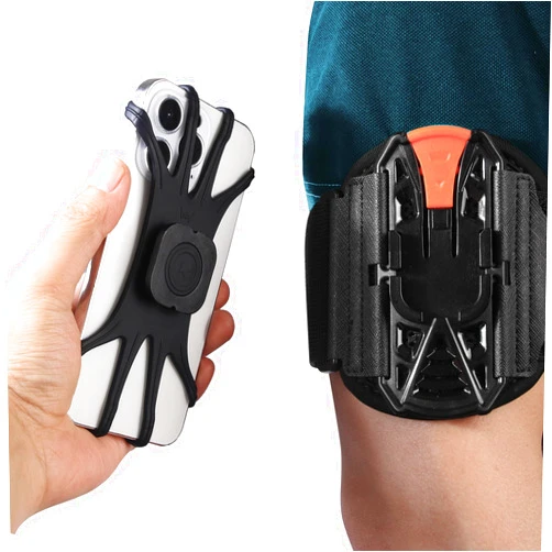 YESMIDE Wristband Phone Holder for Running, 360°Rotation & Detachable Sports Armband with Key Holder for iPhone 15/14/13/12/Pro/Pro Max/XS/XR/X/8/7/6/Plus, Samsung Galaxy, Fits 4''-6.95''Phone (L)