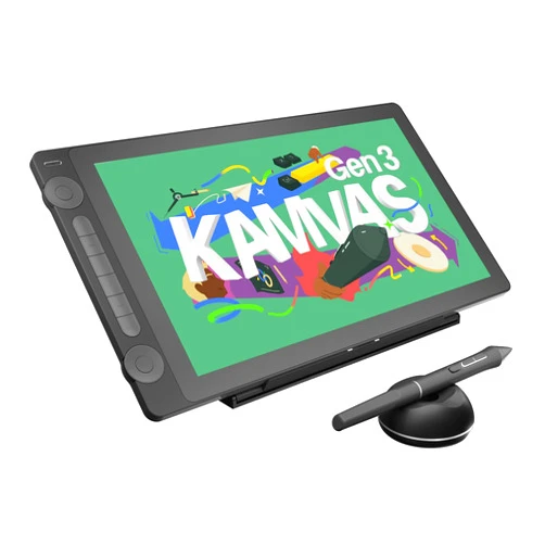 HUION KAMVAS 16 (Gen 3) Drawing Tablet with Screen, 15.8 inch 2.5K QHD Art Tablet with Full Laminated Anti-Sparkle Glass, 99% sRGB, PenTech 4.0, 16384 Pen Pressure, Dual Dials for Mac, PC, Android