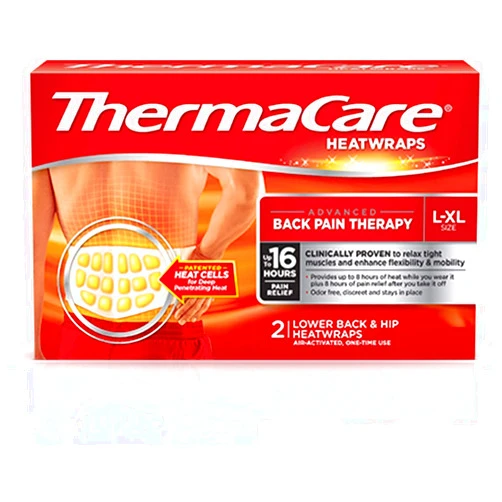 Thermacare Heatwraps Lower Back and Hip LG/XL, 2 Count (Pack of 3)