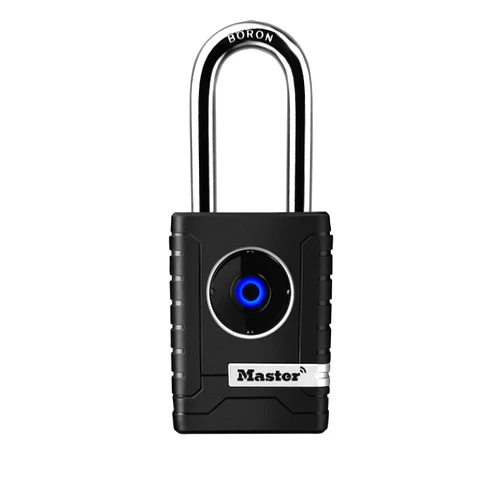 Master Lock Black Outdoor Bluetooth Smart Padlock with Keypad, Smart Locks for Tools, Gates, Sheds, 2-7/32 inches Wide, 4401LHEC