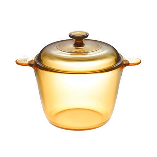 VISIONS 3738 3.5 Litre Pyroceram Glass Cookpot with Glass Cover, Amber