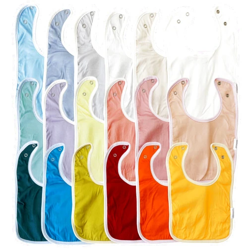TOTBASIC 18-Pack Super Soft Baby Bibs, Light Boys Girls Drooling and Teething Bibs for 0-36 Months Infants Square Bib Set