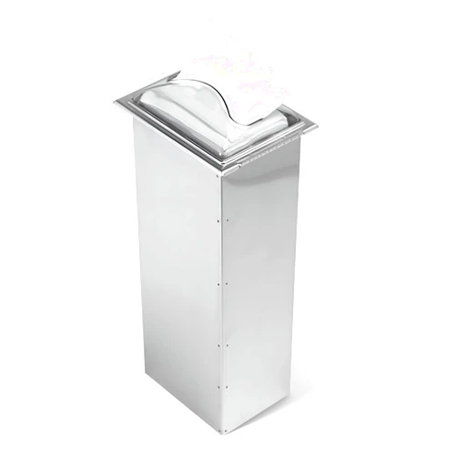 San Jamar H2003 Stainless Steel in-Counter Interfold Napkin Dispenser, 750 Plus Capacity