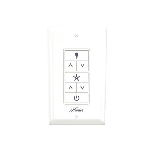 Hunter Universal Ceiling Fan Wall Control Switch - Hunter & Casablanca Fan Light Switch, Controls Speed & Light, Full Range Light Dimmer, Indoor Use - 99815, White