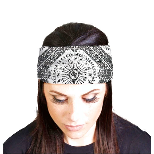 Milwaukee Leather | Bling Designed Wide Headbands-Headwraps for Women Biker Bandana - One Size
