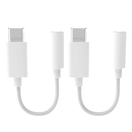 Cubilux USB C Headphone Adapter [192KHz/16-bit DAC] Type C to 3.5mm Audio Dongle for iPhone 15, iPad Pro, Pixel 8/7/6 Pro 7a/6a, Samsung S24/S23/S22 Z Fold/Flip 5/4/3/2, Tab S9/S8/S7/S6, White 2-Pack
