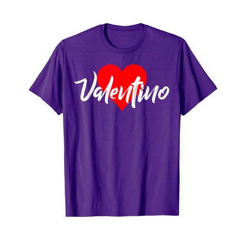 Cool Nombre Personalizado Amor Corazón Tees Amo a Valentino Primer Nombre Yo Corazón T-Shirt