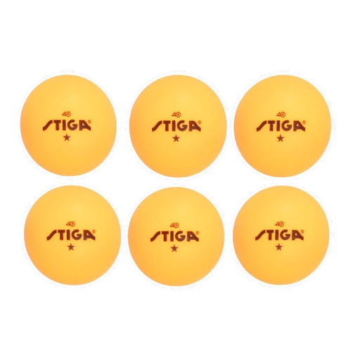 STIGA Ping Pong Balls – 6pk White or Orange 1-Star Table Tennis Balls, Official Size 40mm ABS Balls, Ultimate Durability for Indoor/Outdoor Ping Pong Tables