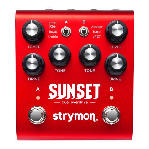 Strymon Sunset Dual Overdrive and Boost Guitar Effects Pedal for Electric and Acoustic Guitar, Synths and Keyboards