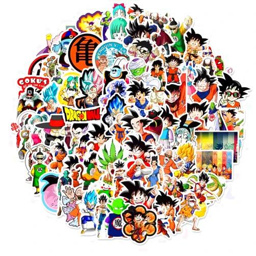 Tvoip 100Pcs Anime Stickers Pack, Cartoon Characters Stickers Movie Decorative Sticker for Water Bottle Laptop Luggage Skateboard Planner, Waterproof Vinyl Horror Decals for Teens Adults