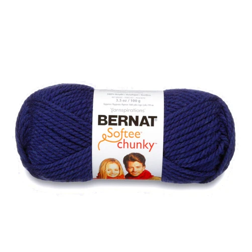 Bernat Softee Chunky Yarn, 3.5 Oz, Gauge 6 Super Bulky, Faded Denim