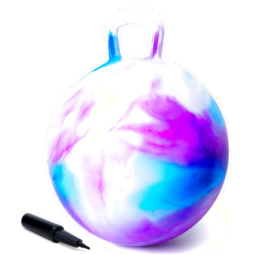 ZOOJOY Hopper Ball, Hopping Toys for Kids, 18inch Bouncy Ball with Handle for Boys Girls Aged 3-8, Inflatable Clouds Bounce Hopper Toy with Pump