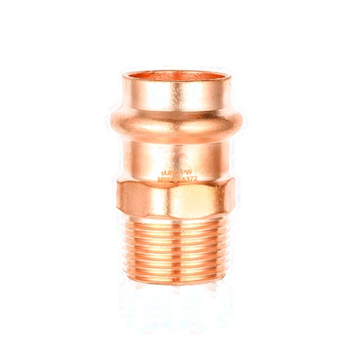 EFIELD 1 Pack EFIELD Press Brass Adapter Fittings,2 Inch Press x 2 inch Male NPT Adapter for Copper Tube Connection (2 inch)
