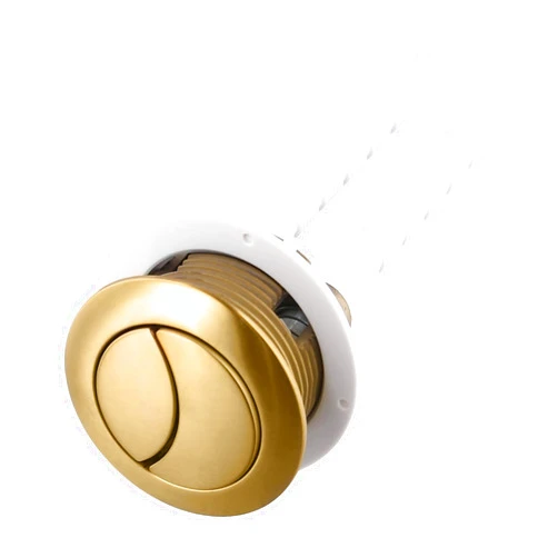 PETSTIBLE 38mm Dual Flush Toilet Tank Button - Gold Brushed Brass Replacement for Close Coupled Toilet Cistern