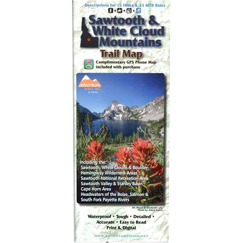 By Adventure Maps (Author) Sawtooth & White Cloud Mountains Trail Map