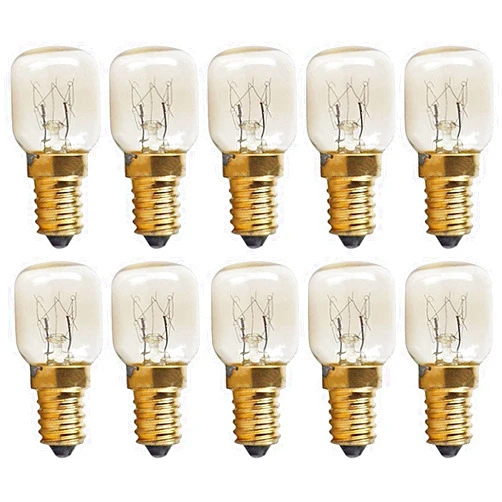 BesYouSel E14 Light Bulb T22 15W Oven Bulb Microwave Light Bulbs 300℃ High Temperature Microwave Oven Light Bulb Warm White Incandescent Light Bulb 360° Beam Angle, 120V, Pack of 10