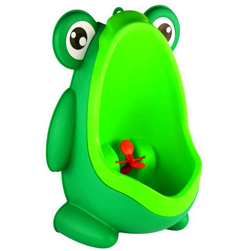 FORYEE Cute Frog Potty Training Urinal for Boys with Funny Aiming Target - Green
