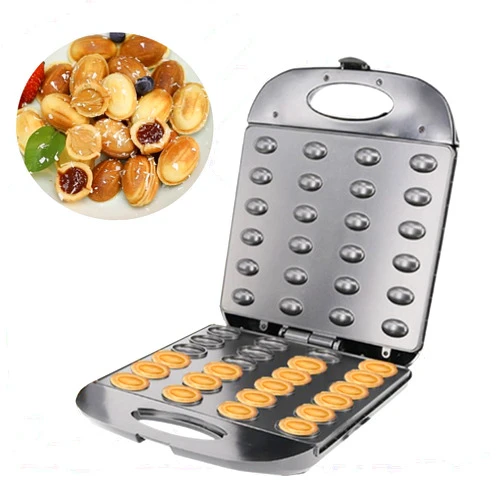 KZU Electric Waffle Maker, 24 Walnut Cake Maker Machine, Automatic Oreshki Mould Maker Walnut Cookies Mold Press Grill for Flapjacks, Nut Cookies, Non-stick Coating