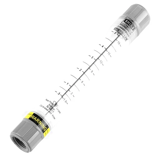Walfront Plastic Tube Water Meter Liquid Rotameter Flowmeter 0.5‑5 GPM / 1.8‑18 LPM Widely Used for Water Gas Liquid Pipeline Industrial