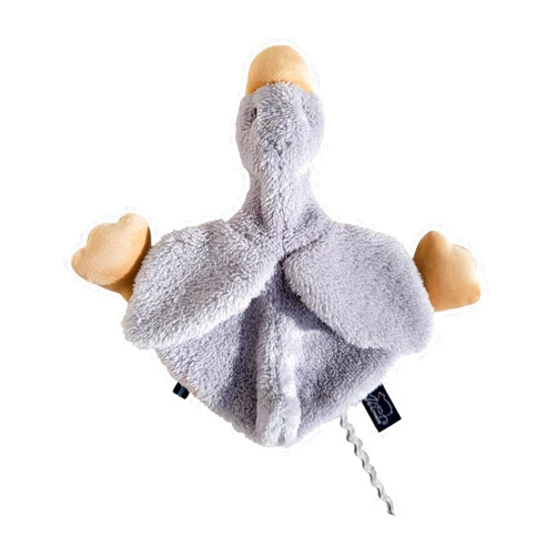 Veronea Helga The Goose, Pacifier Holder, Security Blanket Lovey, Infant Stuffed Toy, 9.8 Inches (Pack of 1) (Sky Grey)