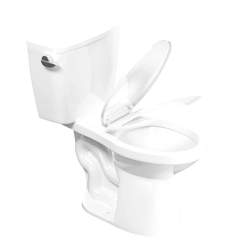 SUPERFLO Tall Toilet Elongated 17”High Toilet | 12” Rough in Toilet with Powerful Single Flush 1.28 GPF | Comfort Height Bathroom Toilets For Seniors, Disabled & Tall Person