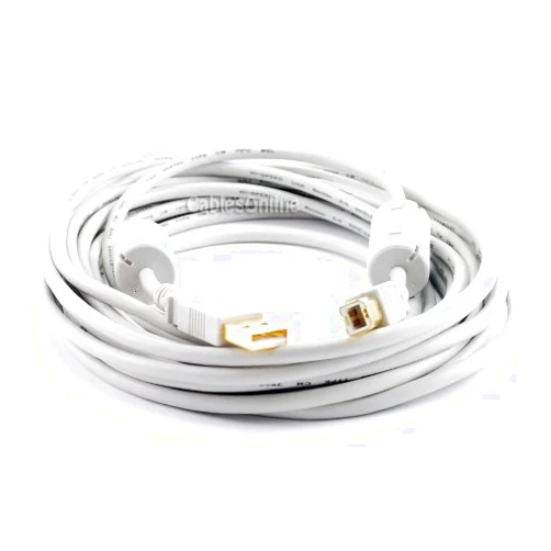 CABLESONLINE.COM ATLANTIC COMPUTERTECH 20 Feet A/B Hi-Speed with Ferrite Cores USB 2.0 Cable